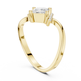 0.7 Carat Princess Cut Moissanite Ring