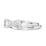 0.84 Carat Round Cut Moissanite Ring