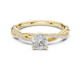 0.84 Carat Round Cut Moissanite Ring