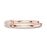 2 mm Round cut Half row Moissanite Band