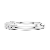 2 mm Round cut Half row Moissanite Band