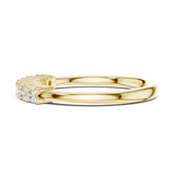 2 mm Round cut Half row Moissanite Band