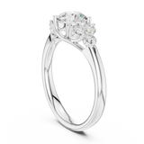 1.3 Carat Fancy Round Cut Moissanite Ring