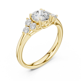 1.3 Carat Fancy Round Cut Moissanite Ring