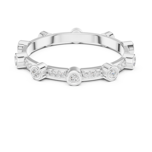 2.7 mm Cartier Inspired Moissanite Band
