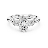 1.2 Carat Marquise Cut Moissanite Ring