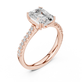 2.3 Carat Emerald Cut Lux Band Moissanite Ring