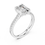 2.3 Carat Emerald Cut Lux Band Moissanite Ring