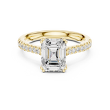 2.3 Carat Emerald Cut Lux Band Moissanite Ring