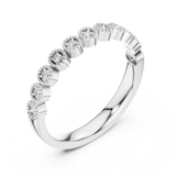 2.5 mm Round cut Moissanite Band