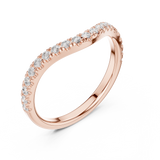 1.8 mm Designer Round cut curvy Moissanite Ring