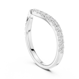 1.8 mm Designer Round cut curvy Moissanite Ring