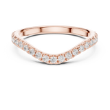 1.8 mm Designer Round cut curvy Moissanite Ring