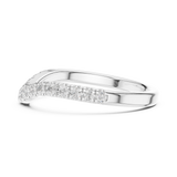 1.8 mm Designer Round cut curvy Moissanite Ring
