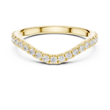 1.8 mm Designer Round cut curvy Moissanite Ring