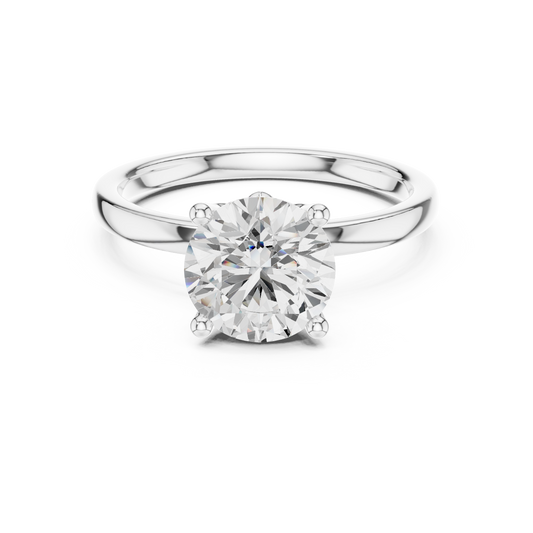 2.1 Carat Elegant Round Cut Moissanite Ring