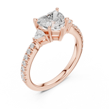 1.9 Carat Heart Cut Moissanite Ring