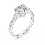 1.9 Carat Heart Cut Moissanite Ring