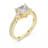 1.9 Carat Heart Cut Moissanite Ring