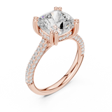 4.2 Carat Exquisite Cushion Cut Moissanite Ring