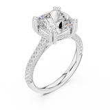 4.2 Carat Exquisite Cushion Cut Moissanite Ring