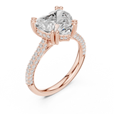 1.6 Carat Heart Cut Romantic Moissanite Ring