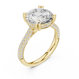4.5 Carat Elegant Round Cut Lux Band Moissanite Ring