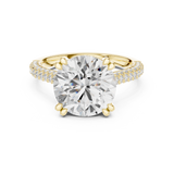 4.5 Carat Elegant Round Cut Lux Band Moissanite Ring