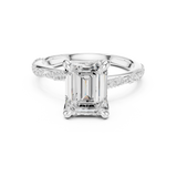 2.9 Carat Fancy Emerald Cut Moissanite Ring