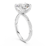 2.7 Carat Elegant Oval Cut Moissanite Ring