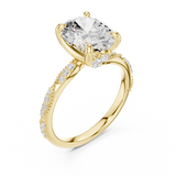 2.7 Carat Elegant Oval Cut Moissanite Ring