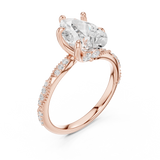 2.7 Carat Radiant Pear Cut Moissanite Ring