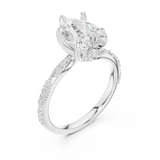2.7 Carat Radiant Pear Cut Moissanite Ring