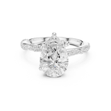 2.7 Carat Radiant Pear Cut Moissanite Ring