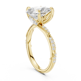 2.7 Carat Radiant Pear Cut Moissanite Ring