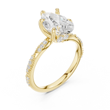 2.7 Carat Radiant Pear Cut Moissanite Ring
