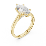 1.9 Carat Elegant Marquise Cut Moissanite Ring
