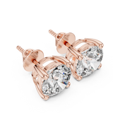 4 Carat Luxury Round Cut Moissanite Earrings