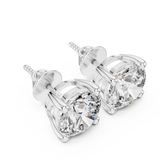 4 Carat Luxury Round Cut Moissanite Earrings