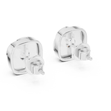 1.8 Carat Fancy Round Cut Moissanite Earrings