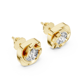 1.8 Carat Fancy Round Cut Moissanite Earrings