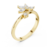0.26 Carat Marquise Cut Moissanite Ring