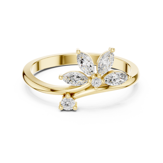 0.26 Carat Marquise Cut Moissanite Ring