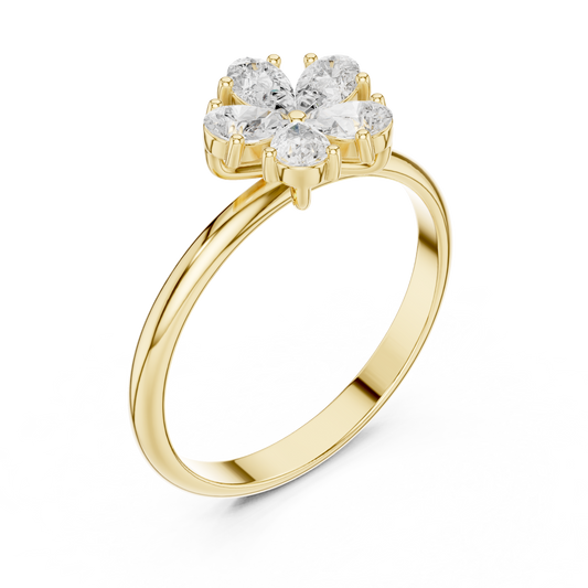 0.46 Carat Louis Vuitton Inspired Fine Moissanite Ring