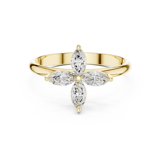 0.41 Carat Louis Vuitton Inspired Fine Moissanite Ring