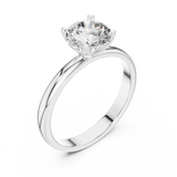 1 Carat Delicate Round Cut Moissanite Ring