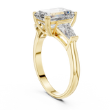3.6 Carat Lux Emerald Cut Moissanite Ring