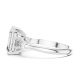 3.6 Carat Lux Emerald Cut Moissanite Ring