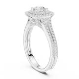 1.3 Carat Vintage Inspired Round Cut Moissanite Ring