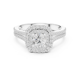 1.3 Carat Vintage Inspired Round Cut Moissanite Ring